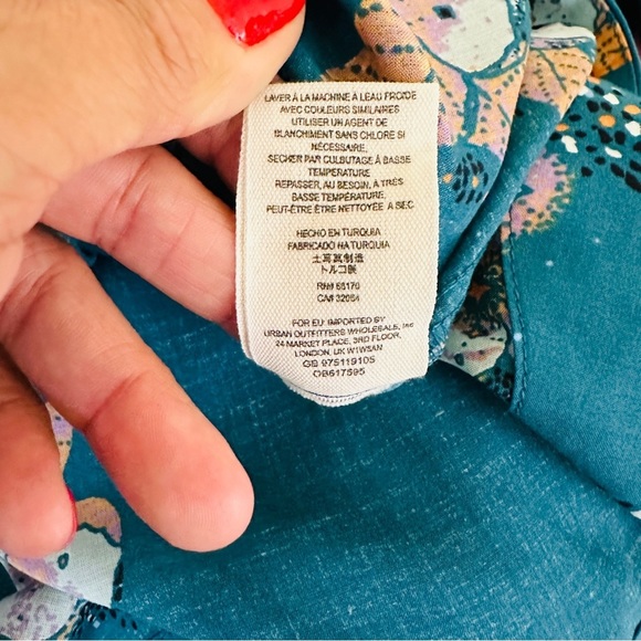 Free People Tuscan Dreams Tunic Dress Turquoise Women’s Size Small - Picture 8 of 10